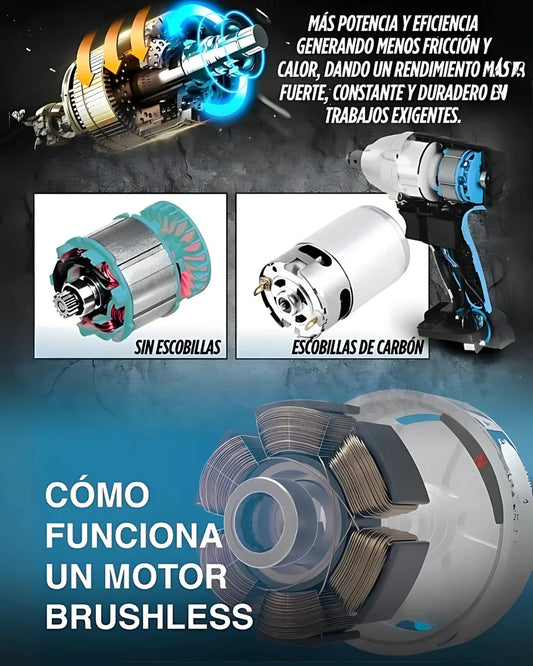 Llave De Impacto 88V Doble Bateria